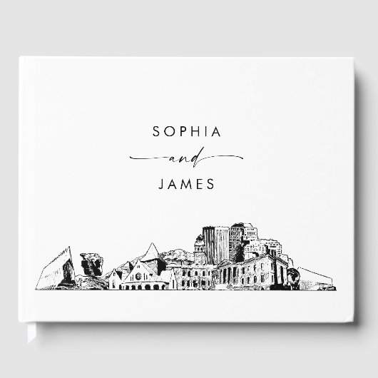 Colorado Springs Skyline Wedding Guest Book Gästebuch (Vorderseite)