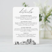 Colorado Springs Wedding Details Enclosure Card Begleitkarte (Stehend Vorderseite)