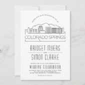 Colorado Springs Wedding | Einladung von Skyline (Vorderseite)