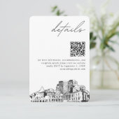 Colorado Springs Wedding Modern Details QR Code Begleitkarte (Stehend Vorderseite)