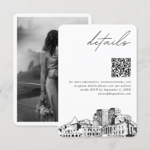 Colorado Springs Wedding Modern Details QR Code Begleitkarte