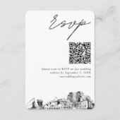 Colorado Springs Wedding Modern UAWG QR Code Begleitkarte (Vorderseite)
