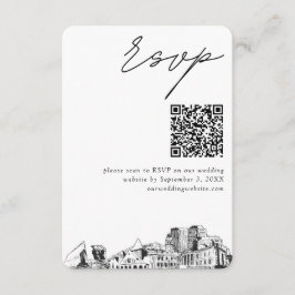 Colorado Springs Wedding Modern UAWG QR Code Begleitkarte
