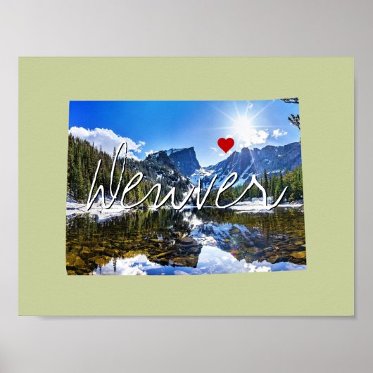 Colorado Staat Foto-Beilage und Ortsname Poster (Vorne)