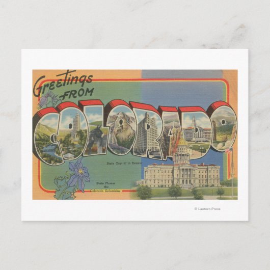 Colorado (Staat Hauptstadt Scene) Postkarte (Vorderseite)