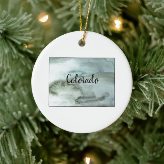 Colorado Staat Illustration Keramik Ornament (Baum)