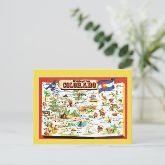 Colorado Staat Karte (Stehend Vorderseite)