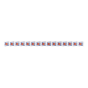 Colorado Staat Kontur Karte und Flagge Satinband