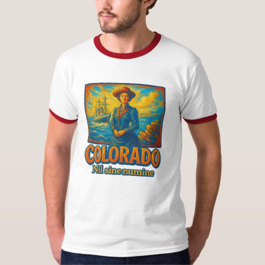 Colorado Staat Künstlerischer T - Shirt - Ölmalere (Vorderseite)