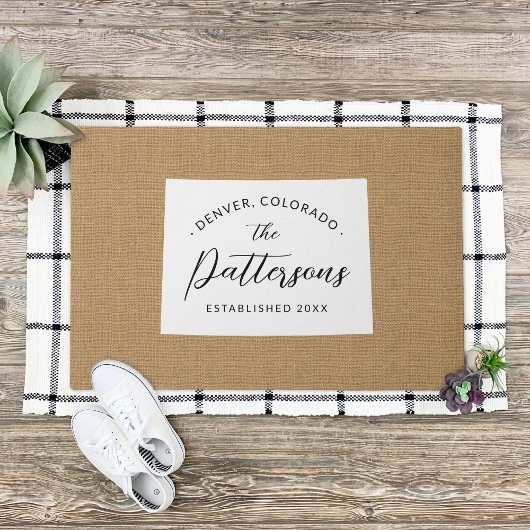 Colorado Staat Monogram Doormat Fußmatte