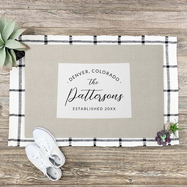 Colorado Staat Monogram Doormat Fußmatte (Von Creator hochgeladen)