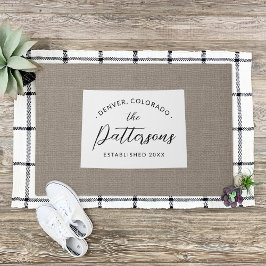 Colorado Staat Monogram Doormat Fußmatte