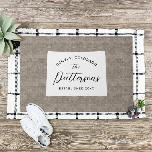 Colorado Staat Monogram Doormat Fußmatte