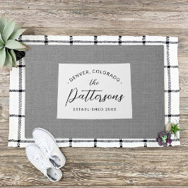 Colorado Staat Monogram Doormat Fußmatte