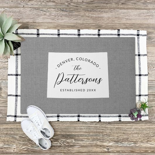 Colorado Staat Monogram Doormat Fußmatte
