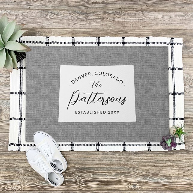 Colorado Staat Monogram Doormat Fußmatte (Von Creator hochgeladen)