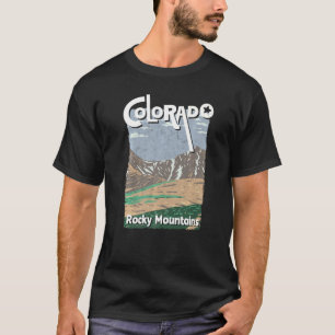 Colorado Staat Rocky Mountains Skiing Hik T-Shirt