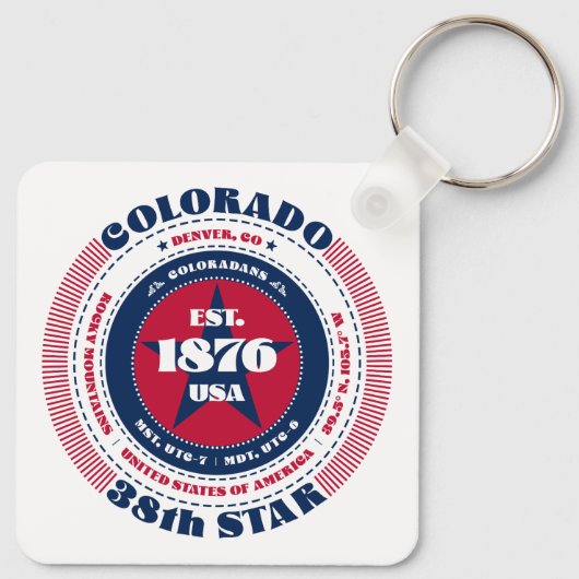 Colorado Staat Schlüsselanhänger (Rückseite)