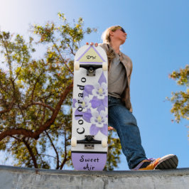 Colorado Staat Skateboard mit Blume Columbine