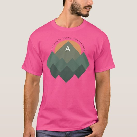 Colorado Staat University Mountains T-Shirt (Vorderseite)