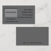 Colorado Staat Visitenkarte geschnitzter Stein Aus (Vorne/Hinten)