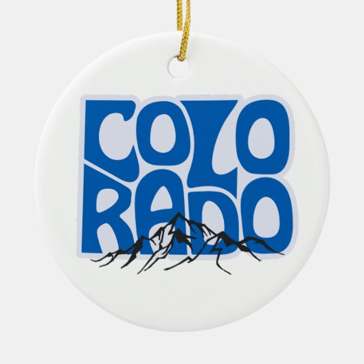 Colorado Staat Weihnachtsbaum Keramik Ornament (Vorne)