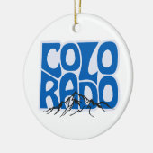 Colorado Staat Weihnachtsbaum Keramik Ornament (Links)