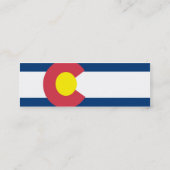 Colorado-Staats-Flagge Mini Visitenkarte (Rückseite)