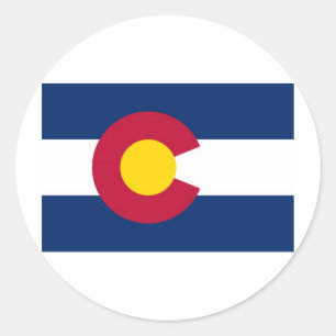 Colorado-Staats-Flagge Runder Aufkleber