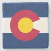 Colorado-Staats-Flagge Steinuntersetzer (Vorderseite)