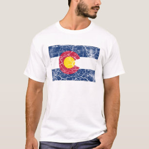 Colorado-Staats-Flagge Vintag T-Shirt
