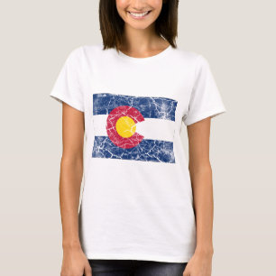 Colorado-Staats-Flagge Vintag T-Shirt