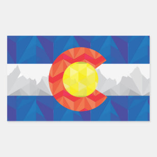 Colorado-Staats-Flaggen-Aufkleber Rechteckiger Aufkleber