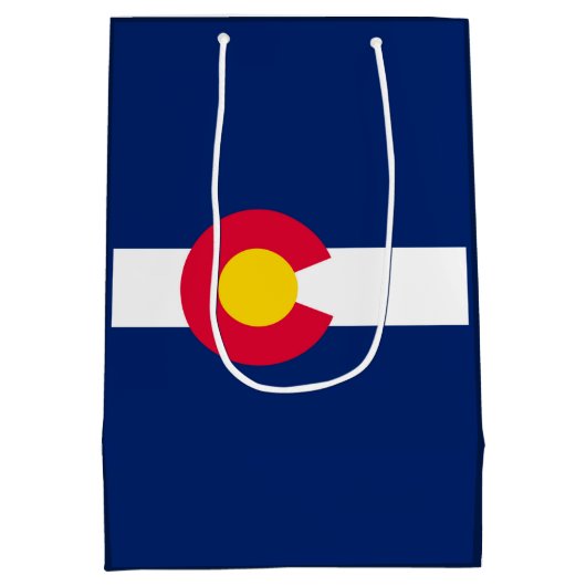 Colorado-Staats-Flaggen-Entwurf Mittlere Geschenktüte (Rückseite)
