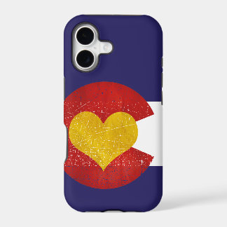 Colorado-Staats-Flaggen-Herzgrunge-Denver-Liebe