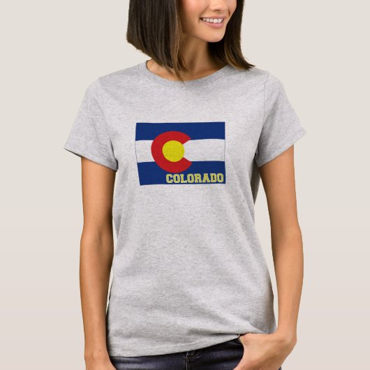 Colorado-Staats-Flaggen-und Karten-Frauen T-Shirt (Vorderseite)