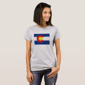 Colorado-Staats-Flaggen- und Kartendamen T-Shirt (Vorne ganz)