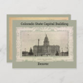 Colorado State Capital Gebäude Postkarte (Vorne/Hinten)