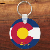 Colorado State Flag Anpassen Name Schlüsselanhänge Schlüsselanhänger (Vorderseite)