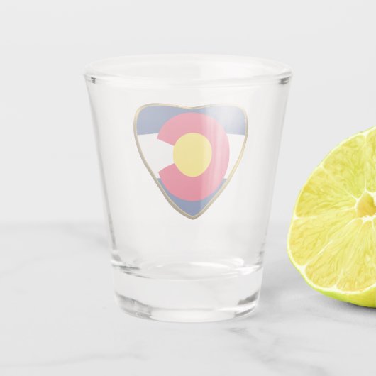 Colorado State Flag Herzstück Schnapsglas (Rückseite)