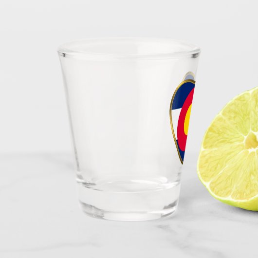 Colorado State Flag Herzstück Schnapsglas (Links)