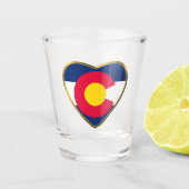 Colorado State Flag Herzstück Schnapsglas (Vorderseite)