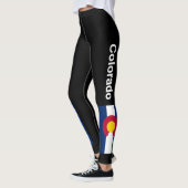 Colorado State Flag Leggings Schwarze Running Pant (Links)