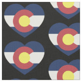 Colorado State Flag Liebe Herzstück Stoff (Nahaufnahme)