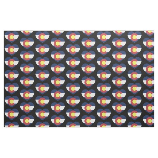 Colorado State Flag Liebe Herzstück Stoff (Fat Quarter (45,7 x 55,9 cm))
