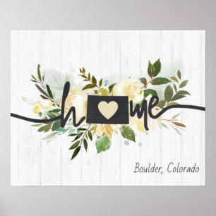 Colorado State Personalisiert Ihre Heimatstadt Rus Poster