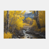 Colorado Stream & Aspen Trees Art, Name oder Nachr Fußmatte (Vorderseite)