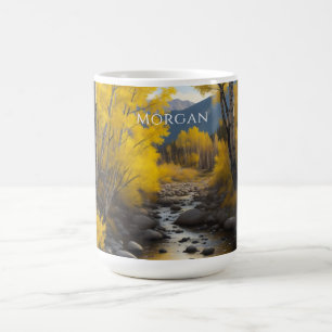 Colorado Stream & Espenbäume Kunst, Name oder Nach Kaffeetasse