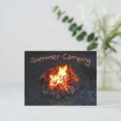 Colorado Summer Camp Fire Postkarte (Stehend Vorderseite)
