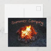 Colorado Summer Camp Fire Postkarte (Vorne/Hinten)